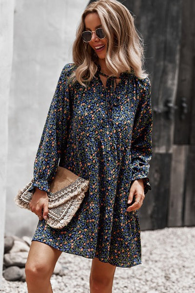 Floral Long Sleeve Dress