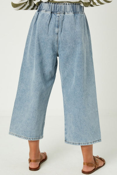 Denim Daisy Cropped Pants