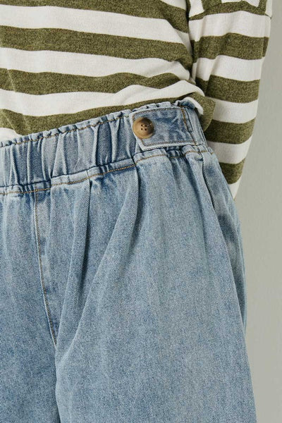 Denim Daisy Cropped Pants