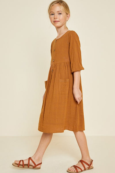 Peasant Button Down Dress