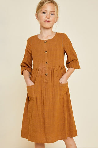 Peasant Button Down Dress