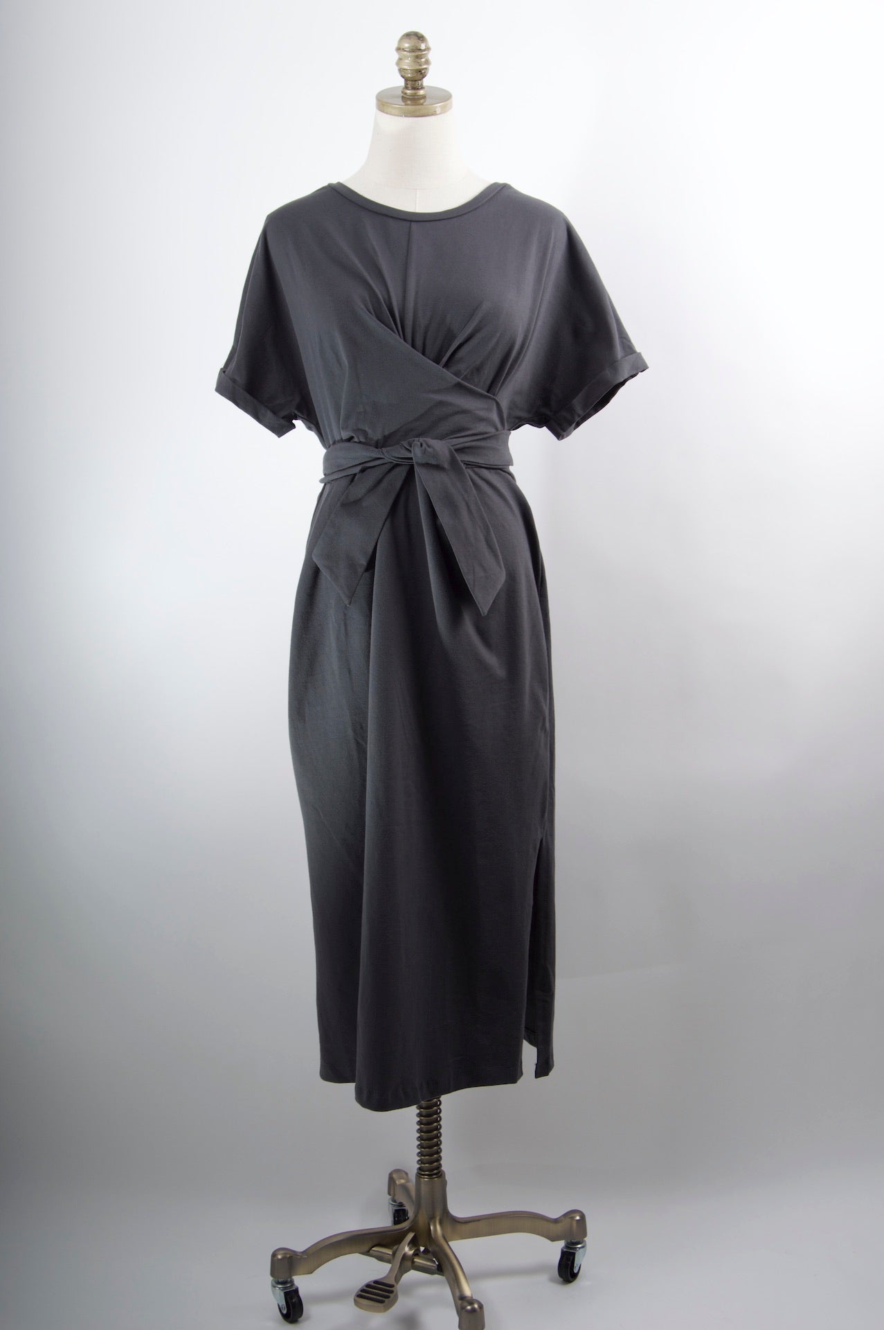 Graphite Tie Dress