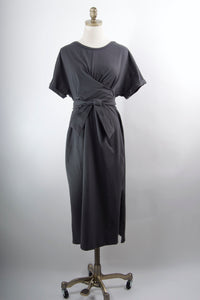 Graphite Tie Dress