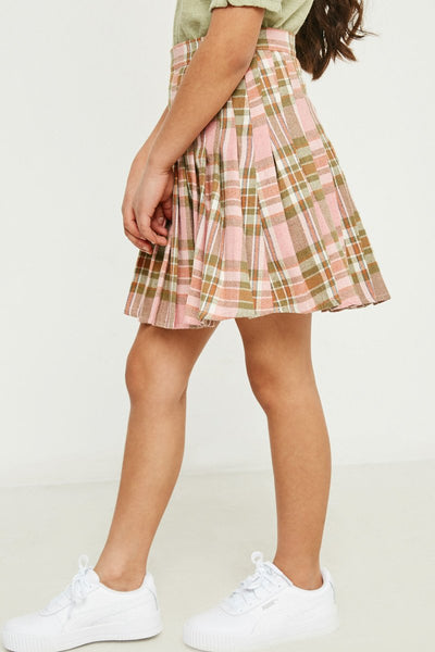 Pleated Plaid Tennis Skirt