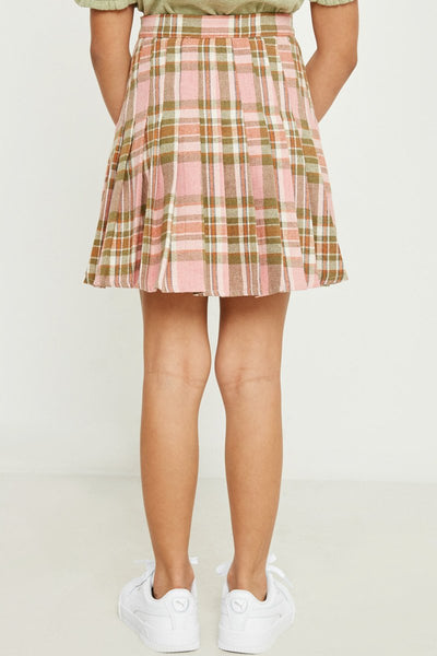 Pleated Plaid Tennis Skirt